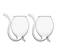 Soulnioi Cocktail Glasses Vampire Wine Glass Set in 2 for Whiskey/Wine/Juice/Cocktail Glass for Wedding,Party,Family Dinner for Gift 300ML