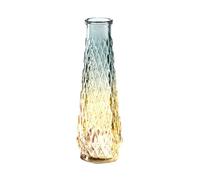 Soulnioi Colored Glass Bud Vases Vintage Embossed Small Glass Vase, Decorative Flower Vase Set for Dining Table, Wedding Centerpieces, Party (E)