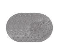 Soulnioi Cotton Place Mats Round Table Placemats 38cm Heat Resistant Washable Table Mats for Kitchen, Dining Table, Set of 4 - Dark Grey