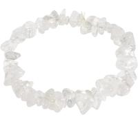 Soulnioi Crystal Bracelet White Crystal Crushed Stone Stretch Bracelet Irregular Gemstones Crystal Thumbed Chips Bracelet for Birthday Christmas Women Men Gift