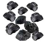 Soulnioi Crystals and Healing Stones 10pcs Raw Black Tourmaline Obsidian Stones for Protection, Spiritual Meditation