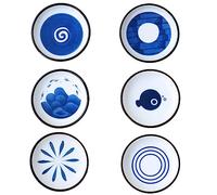 soulnioi Dipping Bowls Set, Ceramic Sauce Dishes, Japanese Style Seasoning Bowl, Mini Spice Bowls Dessert Dishes, Snack Serving Dishes, Multipurpose Dipping Bowl for Soy Side Dishes - 6Pcs/3.5 Inch