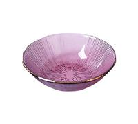 soulnioi Glass Crystal Dipping Bowl, Gold Inlay Seasoning Plate, Mini Snack Dessert Bowls, Small Soy Sauce Dish for Home Wedding Party - Purple