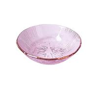 soulnioi Glass Crystal Dipping Bowl, Gold Inlay Seasoning Plate, Mini Snack Dessert Bowls, Small Soy Sauce Dish for Home Wedding Party - Pink