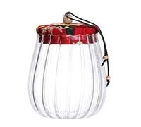 soulnioi Glass Jar with Bamboo Lids Glass Containers With Bamboo Lids Coffee Storage Airtight Canister Petal Decorative Container Tea & Coffee Bean Sealer Round Red/600ml