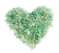 Soulnioi Green Aventurine Crystal Tumbled Chips Stone Natural Crystal Crushed Stones Irregular Bulk Gemstones 5-7mm 100g for DIY Garden Home Decorative