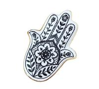 Soulnioi Hamsa Hand Trinket Dish, Ring Holder Jewelry Tray, Decorative Crystal Holder Display, Mini Hand Shape Tray for Valentines' Christmas Women Gift