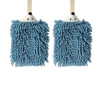soulnioi Kitchen Hand Towels, Cute Animal Dish Cloths Microfiber Cleaning Cloth Absorbent Washcloth with Hanging Loop for Kitchen and Bathroom - Hedgehog, Blue