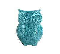 Soulnioi Kitchen Utensils Holder Owl Utensil Holder Decorative Ceramic Cookware Crock & Organizer,Kitchen Ceramic Décor Gift Blue