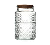 soulnioi Large-capacity Glass Jar,Container Jar,Glass Jars with Bamboo Lids/1800ML,for Cereal/Candy/Snack Cookies/Coffee/Tea/Nuts Round