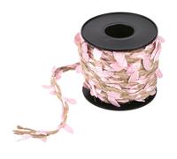 Soulnioi Leaf Jute Twine, 33 Feet 10M Hessian Rope for Garden Pipe Covering, Rustic Wedding Decor, Floral Garland and DIY Craft Projects, Pink