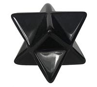Soulnioi Merkaba Black Obsidian Crystal Stereoscopic Hexagram 1Pcs 12x12mm
