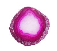 Soulnioi Natural Agate Coasters for Drinks，Geode Stone Coasters Agate Slices Drinkware Bar Glass Coasters for Coffee Table for Home Housewarming Gift (Red)