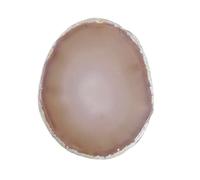 Soulnioi Natural Agate Coasters for Drinks，Geode Stone Coasters Agate Slices Drinkware Bar Glass Coasters for Coffee Table for Home Housewarming Gift (White)