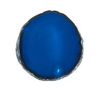 Soulnioi Natural Agate Coasters for Drinks，Geode Stone Coasters Agate Slices Drinkware Bar Glass Coasters for Coffee Table for Home Housewarming Gift (Blue)