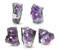 Soulnioi Natural Amethyst Crystal Cluster Irrgular Stone Purple Quartz Geode for Home Decor(5pcs 10g）