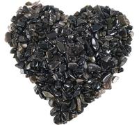 Soulnioi Obsidian Crystal Tumbled Chips Stone Natural Crystal Crushed Stones Irregular Bulk Gemstones 5-7mm 100g for DIY Garden Home Decorative