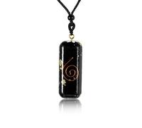 soulnioi Orgone Pendant Necklace Natural Crystal Powerful Gemstone Pendant with Black Cord, for Reiki Spiritual Healing Protective Energy (Black Tourmaline)