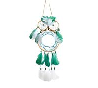 Soulnioi Owl Dream Catcher Feather Dream Catcher Dream Catcher for Boys, Handmade Green Feather Dream Catcher Macrame Wall Hanging For Home Wall Decoration