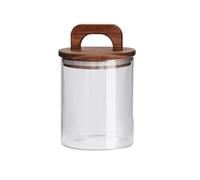 soulnioi Petal Glass Jar Sealed Tea Jar Food Grade Large Capacity Sugar Jar Striped Storage Jar Round Glass Jar 28117 (800ML)