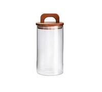 soulnioi Petal Glass Jar Sealed Tea Jar Food Grade Large Capacity Sugar Jar Striped Storage Jar Round Glass Jar 28117 (1200ML)