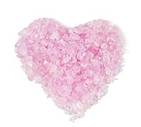 Soulnioi Rose Quartz Crystal Tumbled Chips Stone Natural Crystal Crushed Stones Irregular Bulk Gemstones 5-7mm 100g for DIY Garden Home Decorative