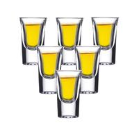 soulnioi Set of 6 Shot Glasses, 15ml Small Shot Glasses, Heavy Base Shot Glasses for Jager Bomb Shots, Jello Shots, Tequila Shot Glasses and Bar Glassware Drinking Shots