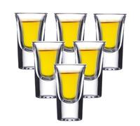 soulnioi Set of 6 Shot Glasses, 30ml Small Shot Glasses, Heavy Base Shot Glasses for Jager Bomb Shots, Jello Shots, Tequila Shot Glasses and Bar Glassware Drinking Shots