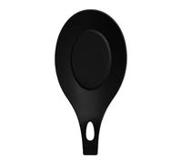 Soulnioi Silicone Spoon Rest Spoon Holder Kitchen Utensils Cooking Spoon Holder Kitchen Counter Rest for Spoons, Tongs, Spatula - Black
