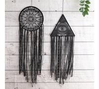Soulnioi Weaving Cotton Tassel Dreamcatcher Wall Hanging Tapestry,Macrame Woven Handmade Tassel Tapestry Bohemian Wall Art Decor Weaving Tassel Wall Hanging tapestry