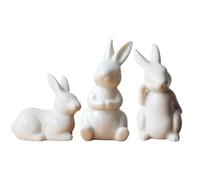 soulnioi White Bunny Figurine Easter Bunny Rabbits Easter Decor,Easter Tabletop Decoration,Ceramic Rabbit Figurines Statues For Wedding,Home,Office,Party Decor