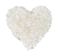 Soulnioi White Crystal Tumbled Chips Stone Natural Crystal Crushed Stones Irregular Bulk Gemstones 5-7mm 100g for DIY Garden Home Decorative