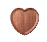 Soulnioi Wooden Heart Shape Serving Plate, Wood Jewelry Display and Storage Tray, Decorative Platter for Food, Home, Wedding