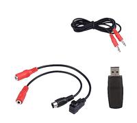 SOULONG 22 in 1 RC USB Flight Simulator Adapter with 1.5m Audio Din Cables for Realflight G7/ G6/ G5 Phoenix 4 E2HG