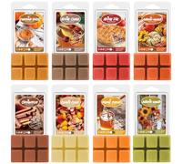 SoulOrigin Autumn Scented wax Melts, Scented Soy Wax Cubes Set Multiple Flavors For Wax Warmer-Apple Cider, Candy Corn, Pumpkin Spice, Apple Pie, Autumn Harvest, Cinnamon,and Maple Syrup, 8x2.5oz
