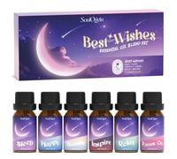 SoulOrigin Best-Wishes Essential Oil Blends, Fragrance Essential Oils for Diffusers for Home, Use for Dry Ball and Soap Candle Making- Sleep, Happy, Inspire, Breathe, Relax, Focus On