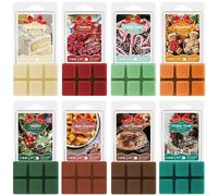 Soulorigin Christmas Scented wax Melts, Scented Wax Cubes Gift Set, Soy Wax for Warmer-Vanilla Cream Cake, Cranberry,Candy Canes, Gingerbread, Mistletoe, Apple Cinnamon, Hot Chocolate,Christmas Wreath