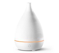 SoulOrigin Essential Oil Aroma Diffuser with 7-Color Light Variation, Suitable for Home, Bedroom Decoration-White vase Aromatherapy Machine-white