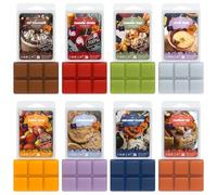 SoulOrigin Halloween Wax Block Halloween Scented Wax Melts, Scented Soy Wax Cubes Set for Hot Chocolate, Caramel Corn, Caramel Apple, Apple Cider, Cinnamon Cookies, Candy Corn, Halloween Cookies