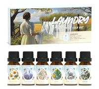 SoulOrigin Laundry Essential Oils Set, Fragrance Oil Set for Oil Diffusers for Home, Scented Oils for Soap Candle Making 6x10ml - Chamomile, Fresh Cotton, Sage, Cedar, Lavender