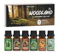 SoulOrigin Woodland Essential Oils Set for Oil Diffusers and Home, Scented Oils for Soap Candle Making 6x10ml - Forest Pine, Teakwood, Bamboo, Fresh Soil, Fallen Leaves, and Fresh Air