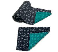 SoulPet Charcoal with Grey Paw Traditional Vet Bedding Whelping Fleece Dog Puppy Pro Bed Cut As Mats or Rolls Size: 51cm x 75cm