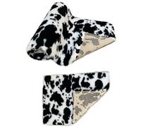 SoulPet Cow Print Black White Vet Bedding Non-Slip Whelping Fleece Dog Puppy Pro Bed Cut as Mats or Rolls. Size: 75cm x 75cm Square
