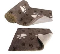 SoulPet Large Paw High Grade Vet Bedding Non-Slip back Bed Fleece for Pets 3 Colours Available SIze: 5m x 75cm