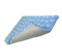 SoulPet Light Blue White Paw High Grade Vet Bedding Non-Slip back Bed Fleece for Pets