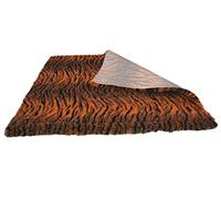 SoulPet Tiger Print Orange Black High Grade Vet Bedding Non-Slip back Bed Fleece for Pets