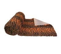 SoulPet Tiger Print Orange Black High Grade Vet Bedding Non-Slip back Bed Fleece for Pets