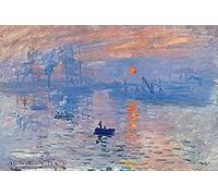 SoulQ Mini Micro Jigsaw Puzzle 1000 Piece for Adult,Starry Night Thicker Paper Puzzles,Sunflowers Famous Painting Puzzles for Youth 42 x 29.7 cm (Impression Sunrise)