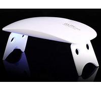 SoulQ Mini UV LED Nail Lamp,6W USB Foldable Nail Gel Dryer Lamp,Polish Curing Machine Nail Art Dryer with 45sec 60sec Timer,Home Salon Nail Light (White)