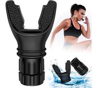 SoulQool Exerciser Trainer,Exerciser Device with Adjustable Resistance for Muscle Training to Improve Fitness & Strength,Spirometry LUN Exerciser (Black)